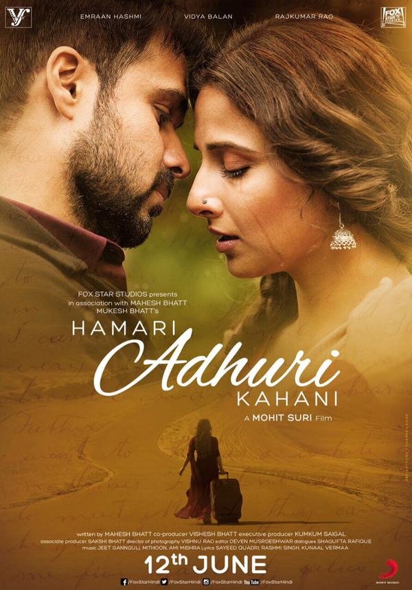 Hindi poster of the movie Hamari Adhuri Kahaani