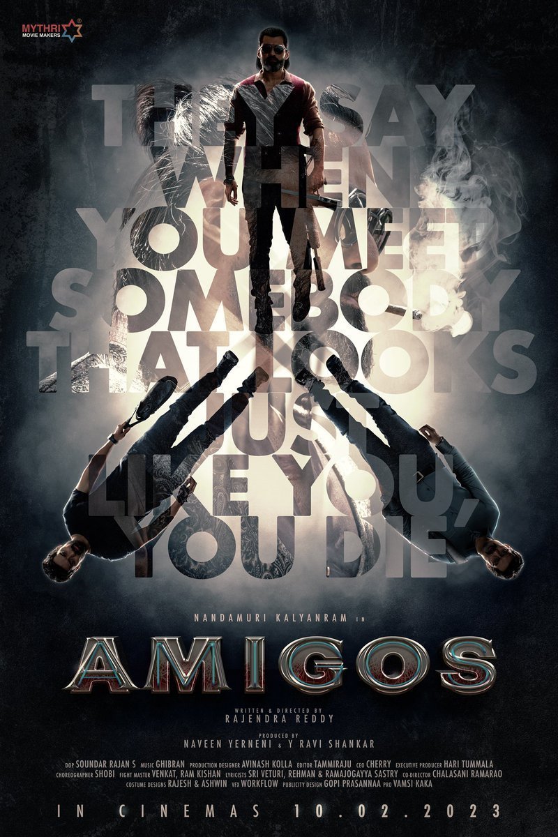 Telugu poster of the movie Amigos