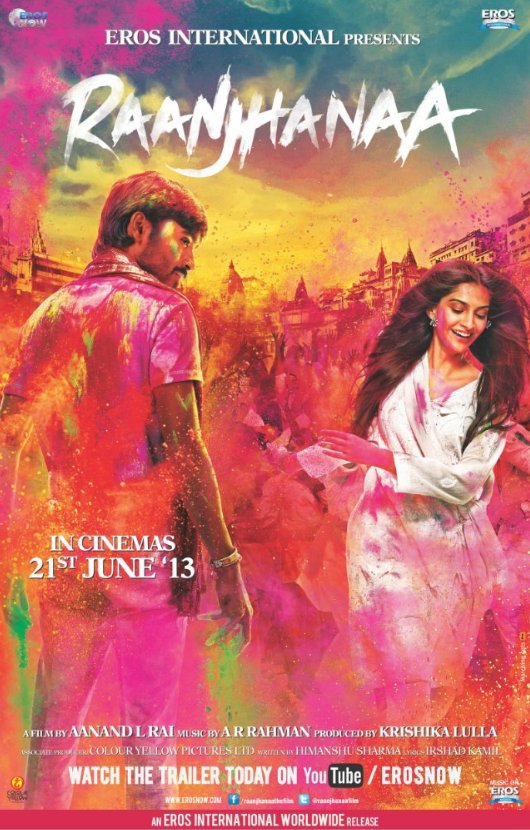 Hindi poster of the movie Raanjhanaa